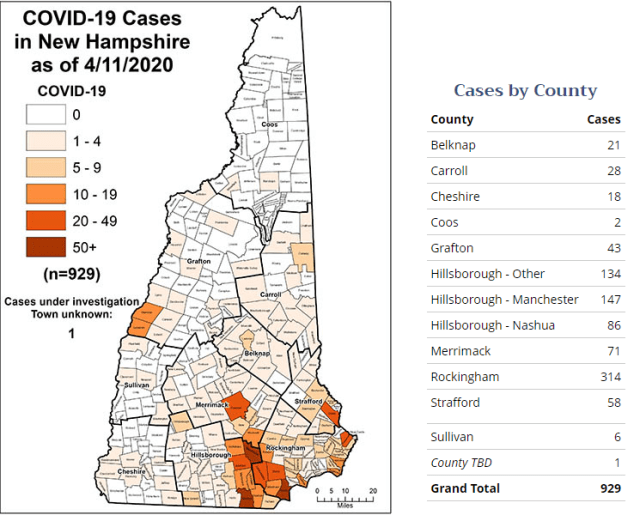 April 11 Case Map