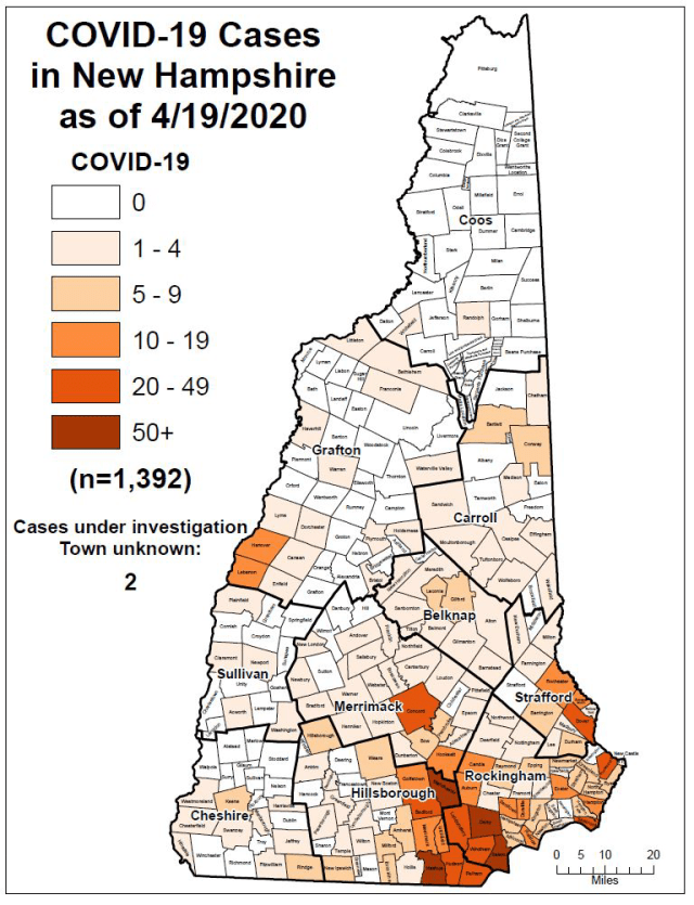 April 19 Case Map