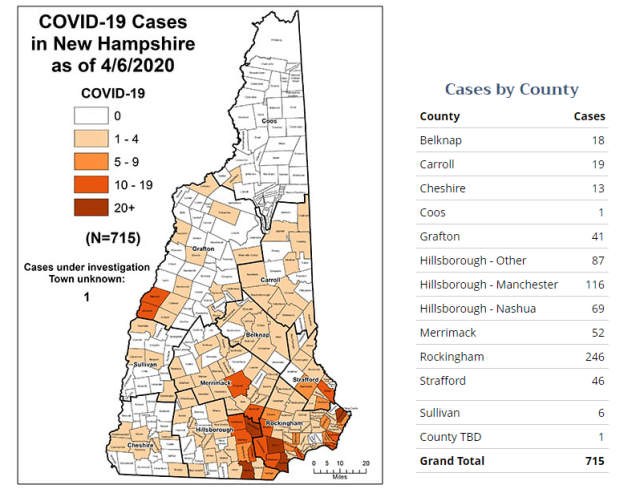 April 6 Case Map